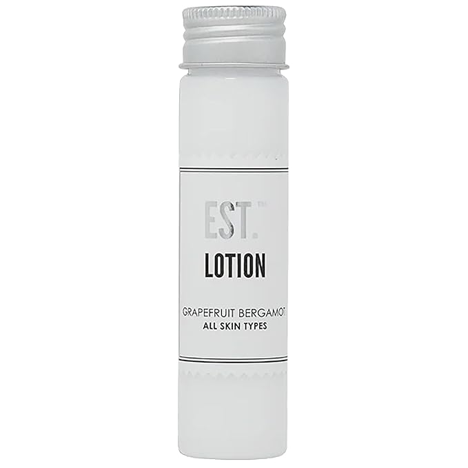 World Amenities EST. Soothing Hand & Body Lotion with Grapefruit-Bergamot fragrance, Biodegradable/Recyclable Bottle with Screw Top, 1.41oz / 40ml, Pack of 48