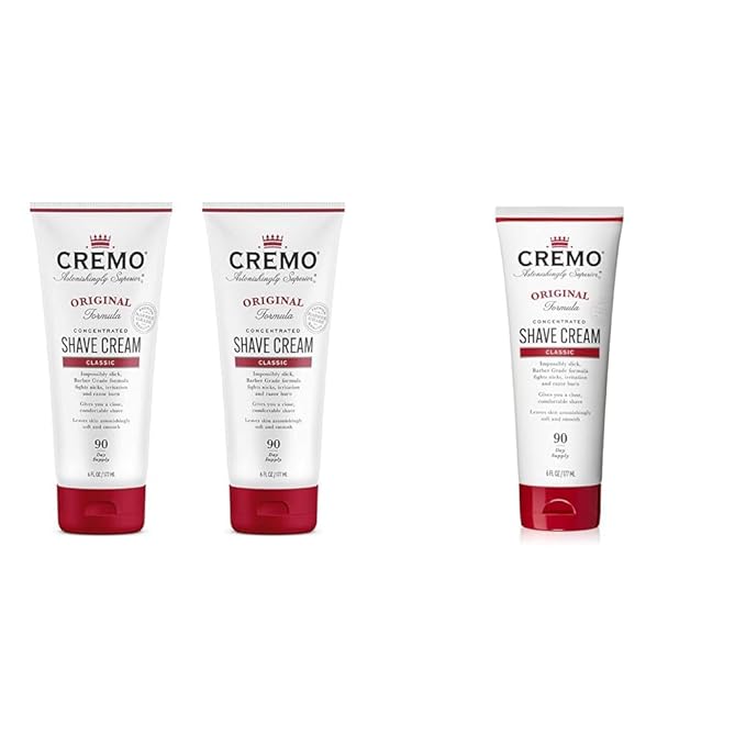 Cremo Barber Grade Original Shave Cream Bundle with Astonishingly Superior Ultra-Slick Formula, 6 Fl Oz (2 Pack)