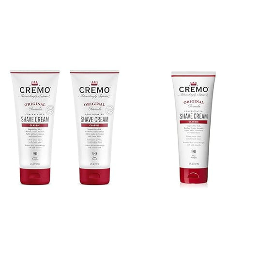 Cremo Barber Grade Original Shave Cream Bundle with Astonishingly Superior Ultra-Slick Formula, 6 Fl Oz (2 Pack)