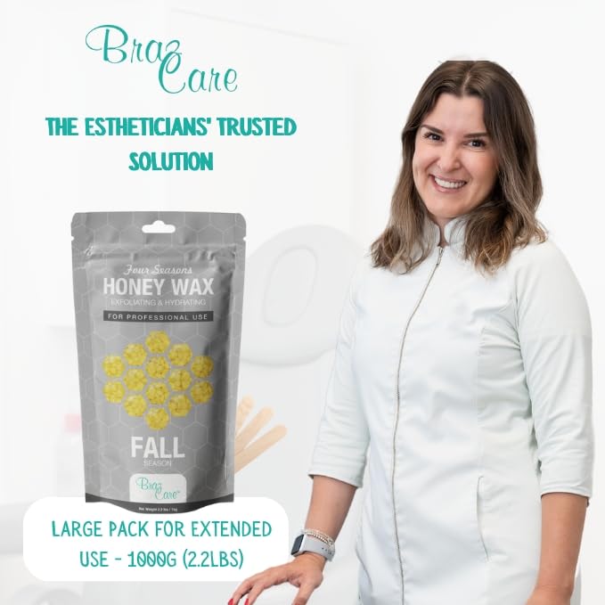Hard Wax Beads for Hair Removal - 2.2lbs - Premium Honey Wax for Thin & Fine Hair - All Purpose from Face to Bikini Areas.