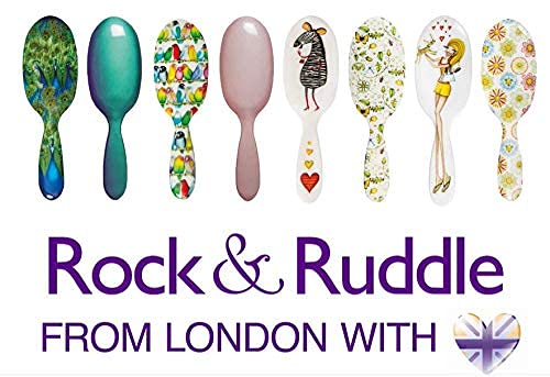 Rock & Ruddle Wide Tooth Comb | Perfect for Detangling Wet Hair and Applying Hair Color - Peacocks