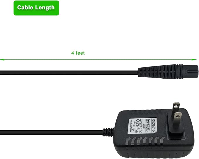 Charger Replacement for Braun Series 9 7 5 3 1 Shaver, 12V Power Supply Charging Cord 4 ft - PDEEY