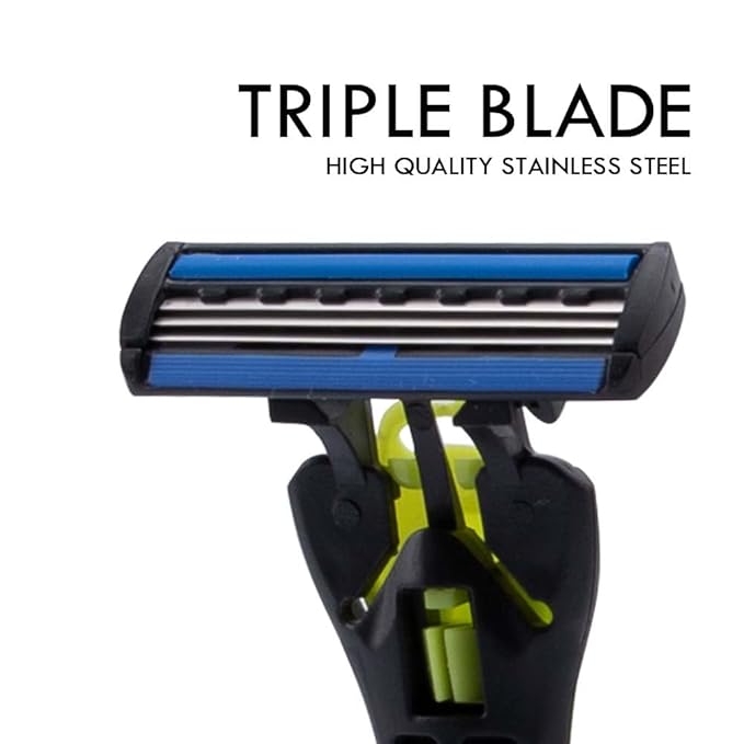 Mens Disposable Razor 3 Blade Shaving 19 Refill Blades Smooth Shave Stainless Steel For Sensitive Skin Men Grooming Shaving Tool