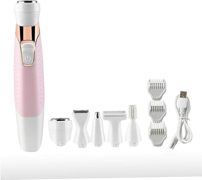 FOMIYES Rechargeable Hair Cutter Shaver for Women Multifunctional Trimmer and Eyebrow Washable Electric Depilator for Facial Hair Removal
