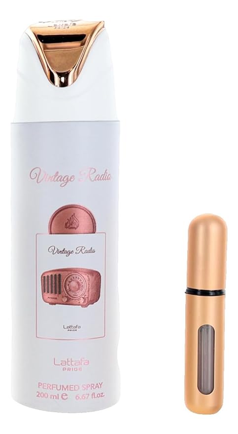 Lattafa Pride Vintage Radio 3-Piece Gift Sets – Long Lasting Arabian Perfume For Men – Eau De Parfum & Perfumed Spray – Perfume Men With Amber, Smoky Woods & Vanilla Notes - Premium Gift Box