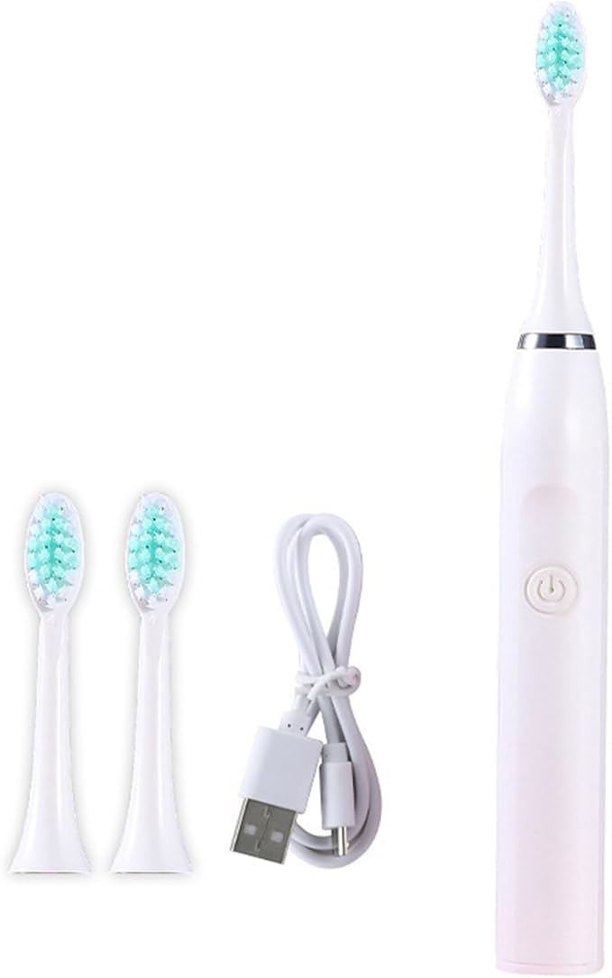 180 Days Battery Life Electric Toothbrush USB Rechargeable Travel with 3 Brush Heads Powered Ultrasonics Electric Toothbrush