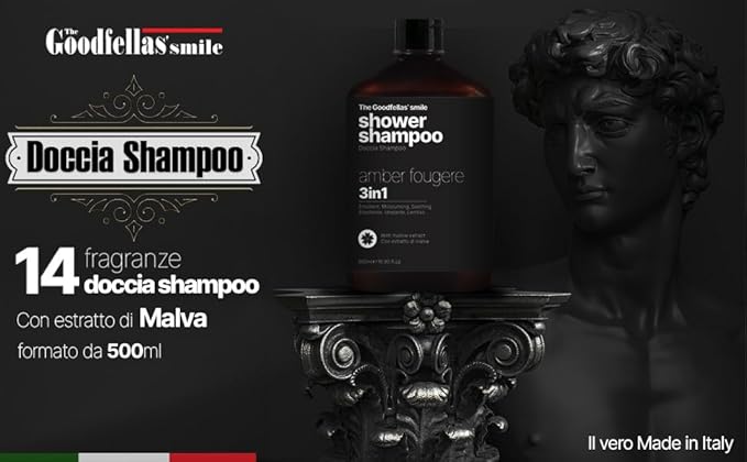 The Goodfellas' smile, AMBER FOUGERE/Soap, 3 in 1 Shampoo, and Aftershave Splash Bundle, Made in Italy