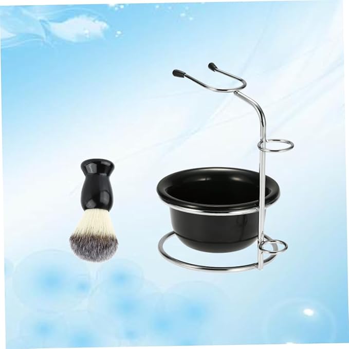 DOITOOL Razor Stand Shaving Brush Set Plastic Soap Bowl Holder Modern for Men Random Color