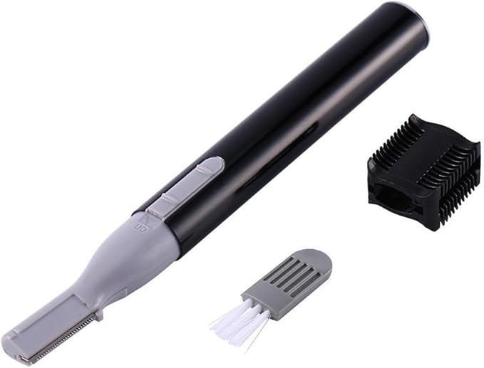 Electric Eyebrow Trimmer for Women 2 in 1 Facial Hair Remover with LED Light Painless Face Shaver Cordless Portable Rechargeable for Eyebrows Lip Chin