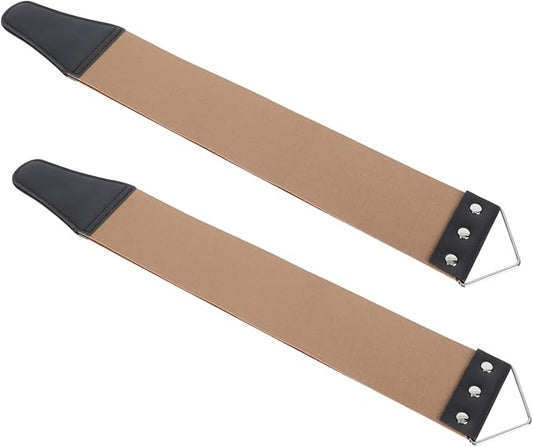 OUNONA Double-Sided Leather Razor Strop 2pcs Manual Shaving Tool for Home Use Random Color Razor Sharpening Strap for Straight and Barber Supplies