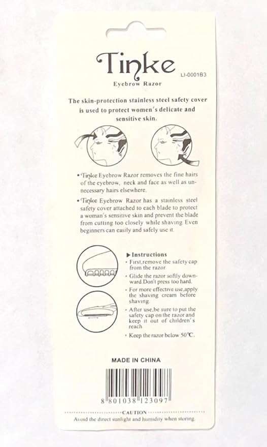 Generic Eyebrow Razor Trimmer by Tinke, 9 Count, Stainless Steel Eyebrow Razor