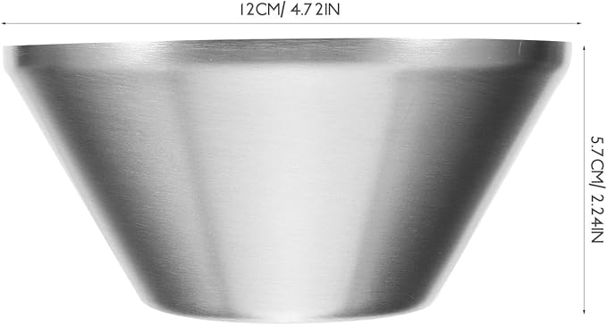 Beaupretty Men Shaving Soap Bowl 12x5.7cm Stainless Steel Reusable Shave Bowl for Beard Care and Shaving Supplies for Household Use