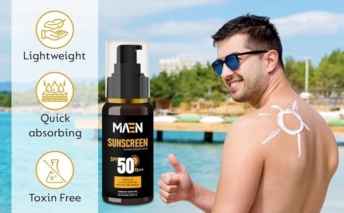 M-EAEN, Sunscreen For Men | Sunscreen Spf 50 Pa+++ With Mulethi Extract | For Dry & Oily Skin | 50ml