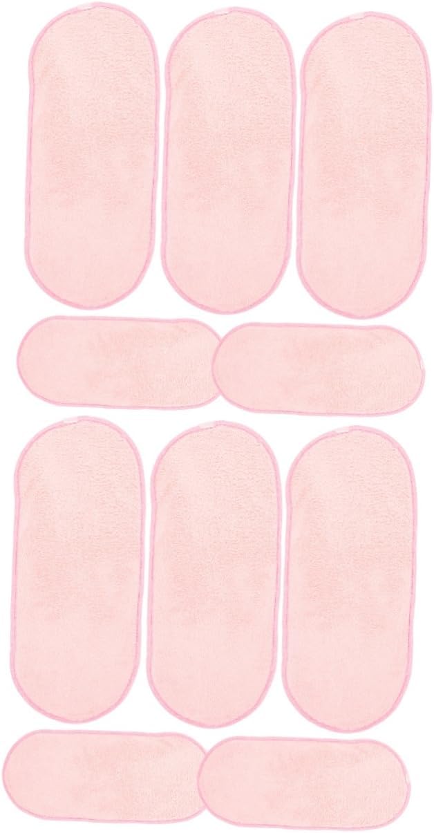 GALPADA 10pcs Coral Fleece Portable Face Wash Towels Soft Facial Cleaning Cloths for Travel Daily Use Comfortable Makeup Remover Towels Skin-Friendly for Men Women