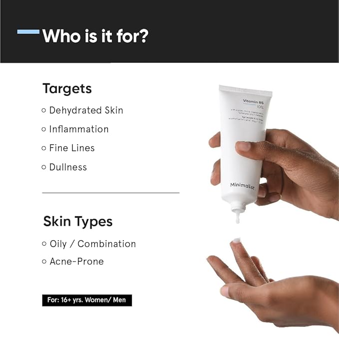 Minimalist Vitamin B5 10% Face Moisturizer for Oily & Acne Prone Skin | Oil Free Fast Absorbing Lightweight Gel | For Women & Men | 1.7 Oz / 50 gm