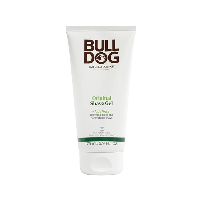 Bulldog Mens Skincare Original Face Moisturizer 3.3oz and Original Shave Gel 5.9oz Bundle