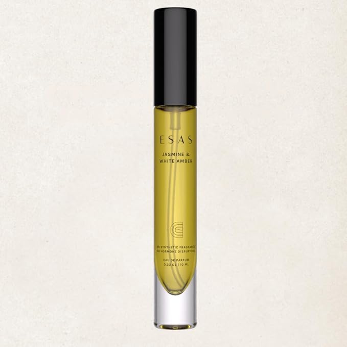 Esas NYC Jasmine & White Amber– Organic Perfume Mist, MADESAFE® – FLORAL | GREEN | WARM - 0.33 oz Fragrance EDP