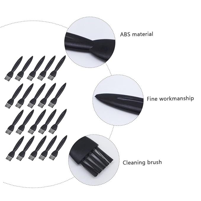 100pcs Razor Cleaning Brush Small Brush for Electric Shaver and Grooming Kit Nonslip Handle for Comfortable to Hold and Hard Reach Areas for Travel and Barber Use