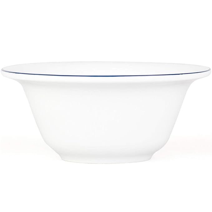 Fendrihan Porcelain Shaving Bowl, Hand-Painted Dark Blue Rim