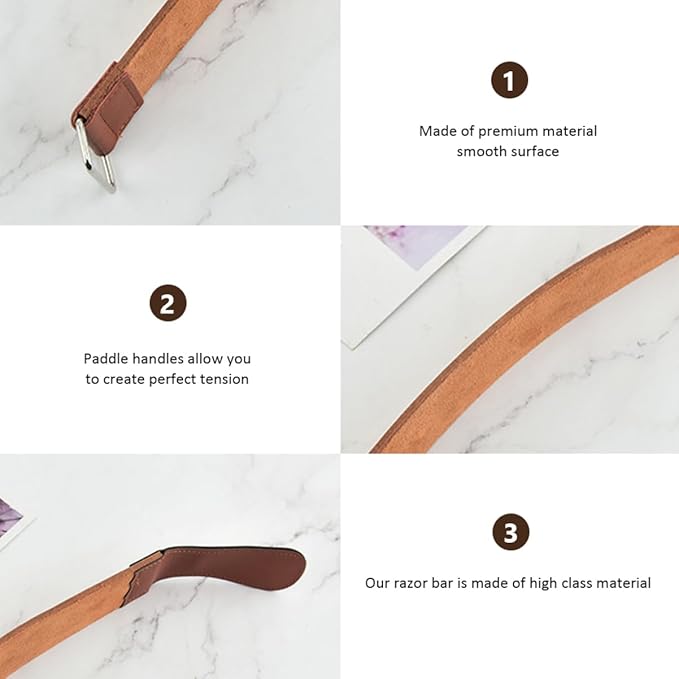 VICASKY Straight Razor Sharpening Tool Double-sided Sharpening Strap Beard Apron for Men Knife Polishing Block