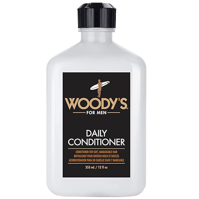 Woody's Daily Hair Conditioner for Men - Hydrating Mens Conditioner & Nourishing Hair Care, Paraben-Free Formula, 12 fl oz