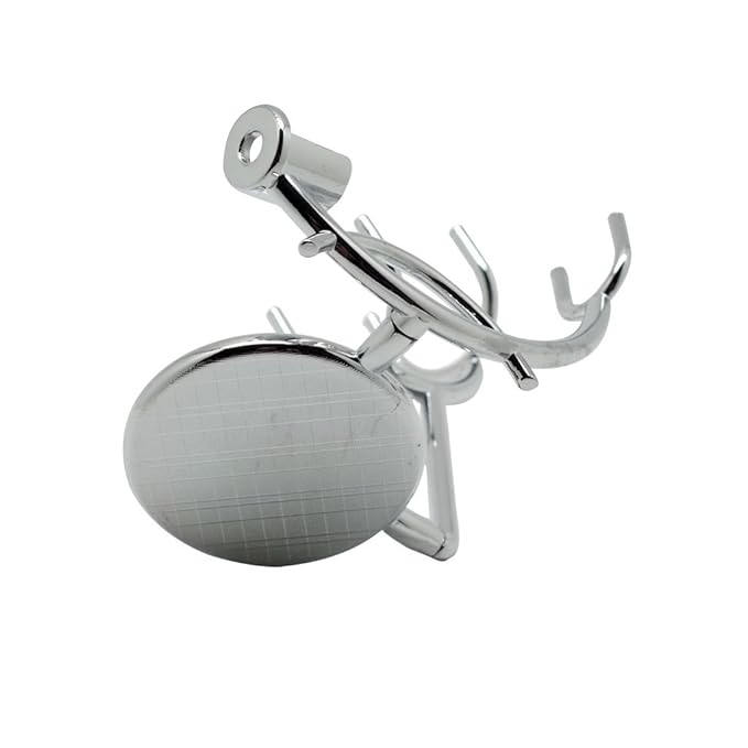 Anti Slip Chrome Metal Razor and Shaving Brush Stand Holder