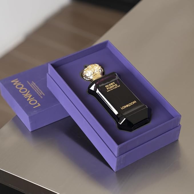 LONKOOM Glory Purple Perfume for Women Men, 3.4 Fl Oz/100ml Eau De Parfum Spray Unisex Long-Lasting Fragrance, Floral Fruity Notes of Berries, Orange, Jasmine, Freesia, Magnolia, Patchouli, Sandalwood