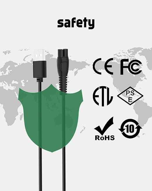 uijino MG9510 Charger, MG9510 Power Adapter Compatible with Phillips Norelco Multigroom Series 9000, One Blade Charger for Philips Norelco Charger Cord Beard Trimmer for Men