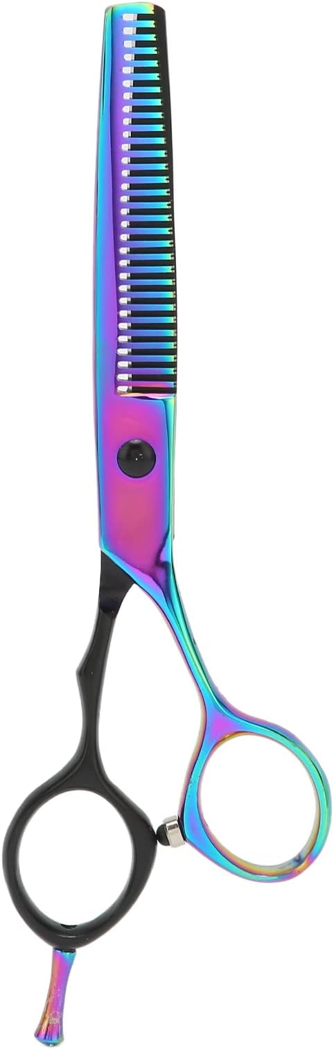 Barber Scissors Stainless Steel Hair Cutting Shears, Lightweight Ergonomic Beard and Mustache Trimming Scissors with Sharp Blades for Barbershop and Home Use (Thinning Scissor)