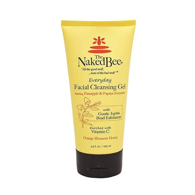 The Naked Bee Gel Cleanser Facial Wash (5.5 oz) Hydrating & Moisturizing - Daily Gel Cleanser Face Wash for All Skin Type with Orange Blossom Honey