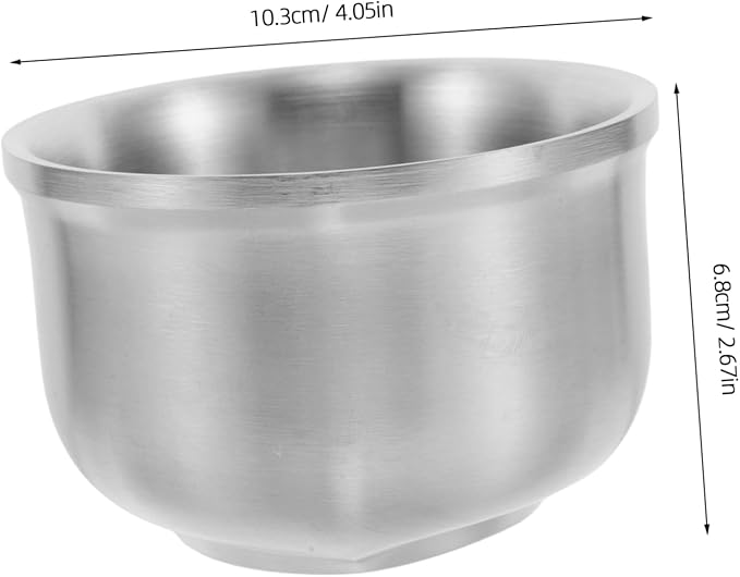 NOLITOY Stainless Steel Shaving Soap Bowl Portable Lather Mug for Men for Wet Shaving Facial Cleansing for Home Travel Use