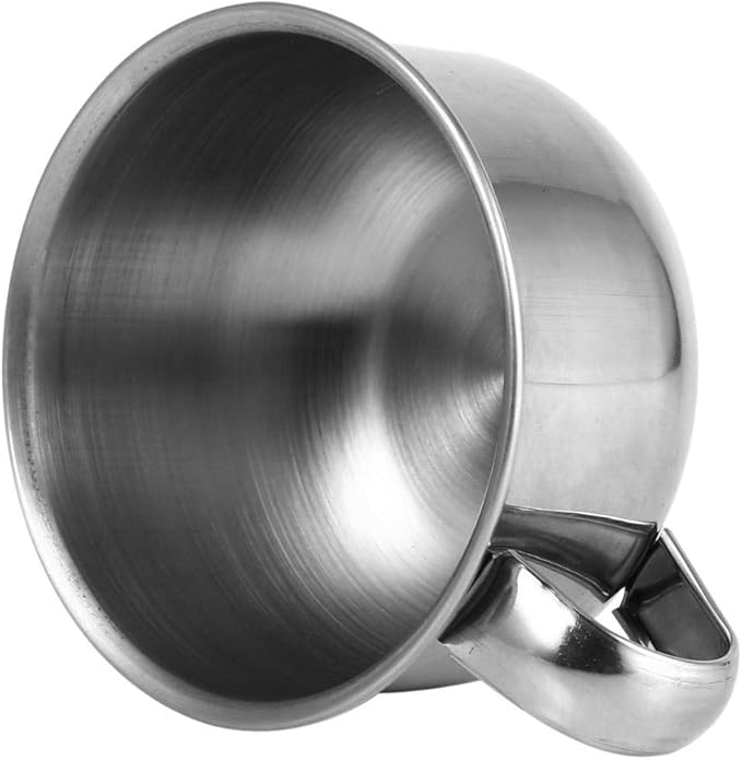 FILFEEL Shaving Soap Mug Bowl, New Stainless Steel Metal Cup Shaver Cleansing Foam Tool For Man