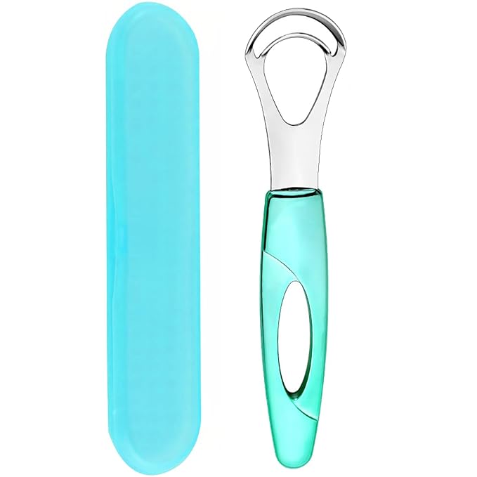 Tongue Cleaner, Tongue Scraper, Tongue Cleanser, Tongue Scraper, Tongue Scraper Cleaner, Helps Fight Bad Breath, Tongue Scrapers (Blue)