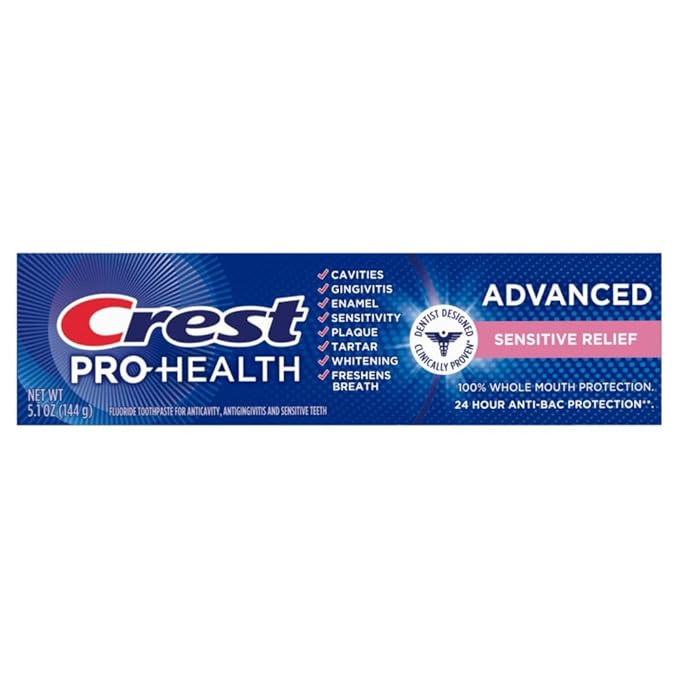 Crest Pro-Health Advanced Sensitive & Enamel Shield Toothpaste, 5.1 Ounce (Pack of 1) - Packaging May Vary