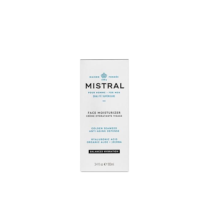 Mistral Men's Face Moisturizer Cream, Cool Marine, 3.4 Fl Oz