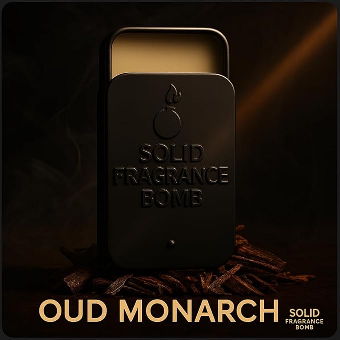 – Premium All-Natural Solid Cologne for Men & Women | Long-Lasting, TSA-Safe, Alcohol-Free, Halal, Handmade Travel Fragrance Balm (Oud Monarch)