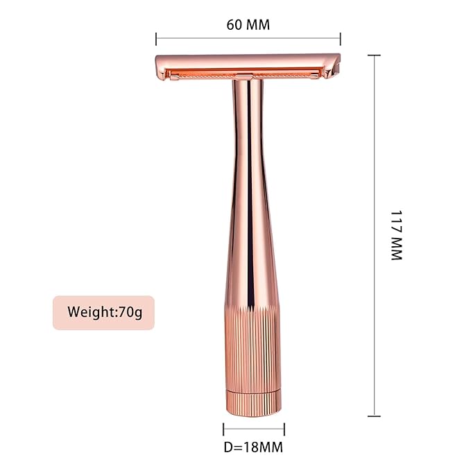 Safety Razor - Single Blade Razors for Women&Men with 10 Single Edge Razor Blades,Reusable Metal Razor with Scrap Blade Recycling Suitable for Body, Armpits, Bikini, Legs Shaving