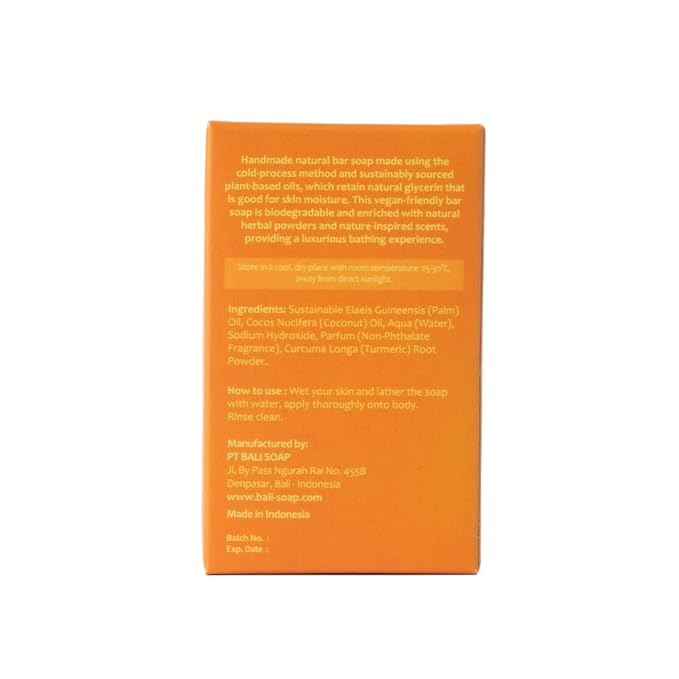 Bali Soap - Mango Natural Soap Bar for Men & Women - Vegan, Handmade, Exfoliating, Moisturizing - 3 Pack, 3.5 Oz Each
