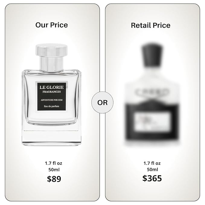 Inspired by Aventus for men, Adventure for Him EDP, Long Lasting 12-14 Hours Perfume Spray for Men, All Skin Types, Cruelty Free - 0.33 oz 10ml