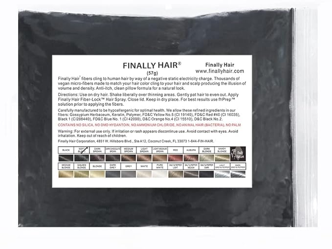 Hair Building Fibers 57 Grams. Highest Grade Refill That You Can Use for Your Bottles From Competitors Like Toppik?, Xfusion?, Miracle Hair? (Soft Black)