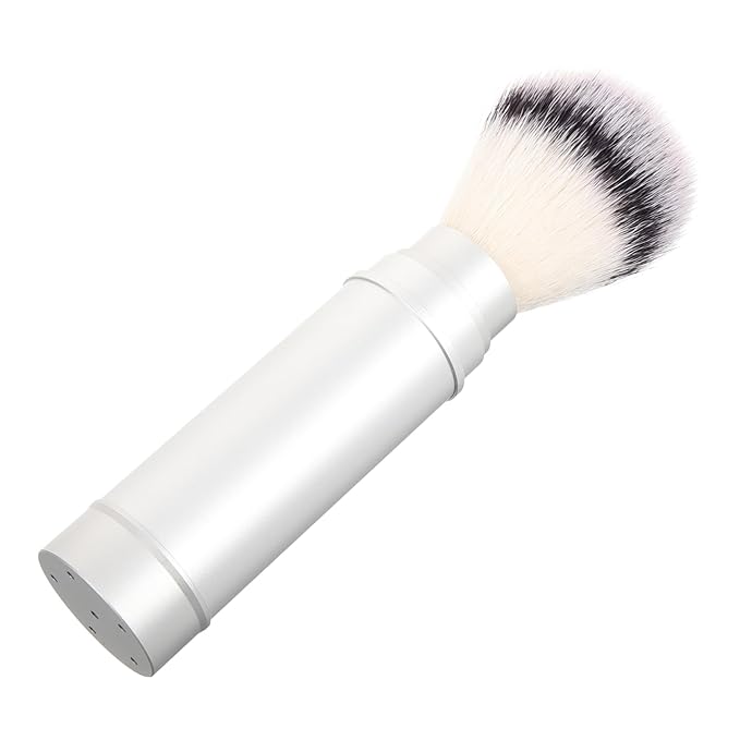 Mens Shaving Brush Portable Travel Beard Brush Lightweight Nylon Fiber Shave for Facial Hair Styling and Cleansing 6.29X1.77X1.77In