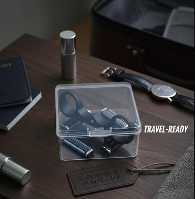 2026 New Version Bald Head Shaver for Men - Double Blade Ergonomic Manual Razor Kit with Spare Blades & Protective Travel Case
