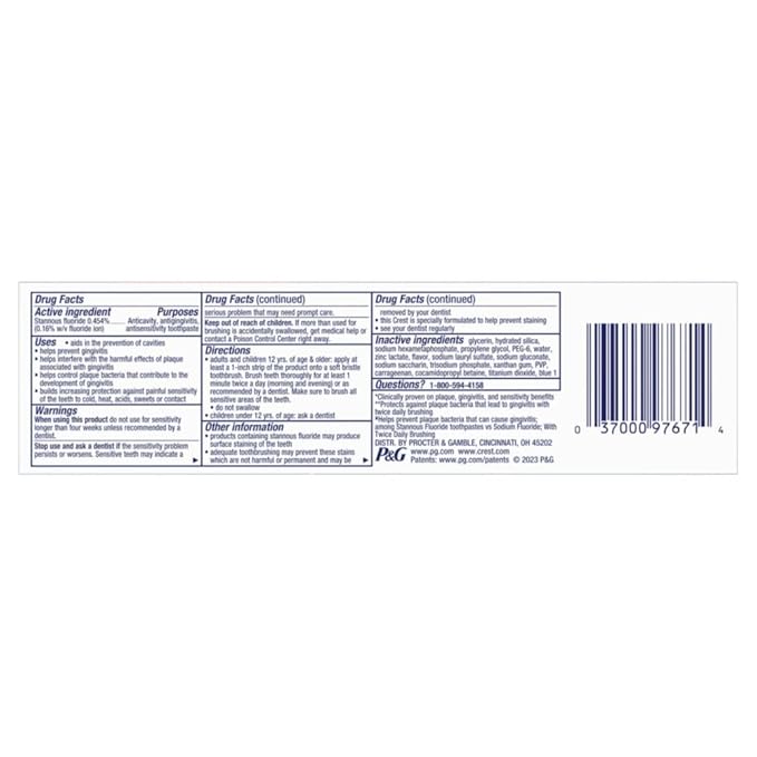 Crest Pro-Health Advanced Sensitive & Enamel Shield Toothpaste, 5.1 Ounce (Pack of 1) - Packaging May Vary