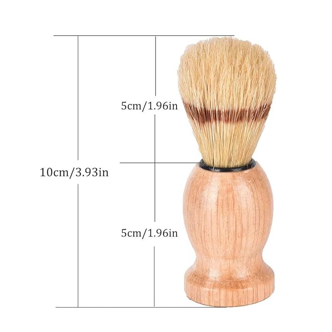 12Pcs Men Shaving Brush Wood Handle, Professional Salon Tools Hand Crafted Shaving Brush Wood Handle Shave Brushes Handmade Pure Badger Hair Brush for Men