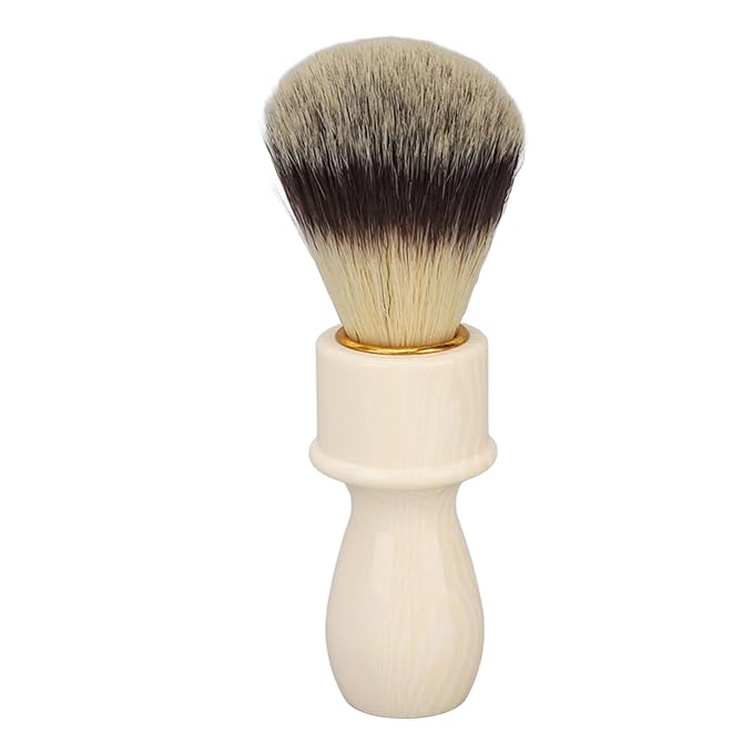 Men Shaving Brush, Professional Beard Shaving Brush with Soft Synthetic Hair, Ergonomic Resin Handle for Comfortable Grooming, Portable Face Shaving Tool for Home Salon Travel