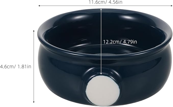 FRCOLOR Ceramic Shaving Soap Bowl with Spiral Design, Navy Blue Shaving Lather Mug for Men, Fast Foaming Shave Cream Tray Suitable for Home, Travel, and Barber Use