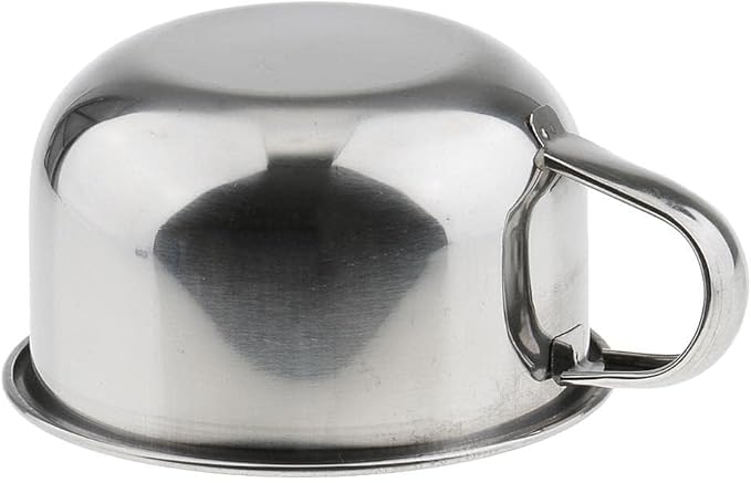 Luxury Shaving Soap Bowl, Thick Lather, Unbreakable, Tactile Texture, Great for Most Pucks & Soaps,5 Pack of Stainless Steel Shaving Mugs for Men with Handles (1)