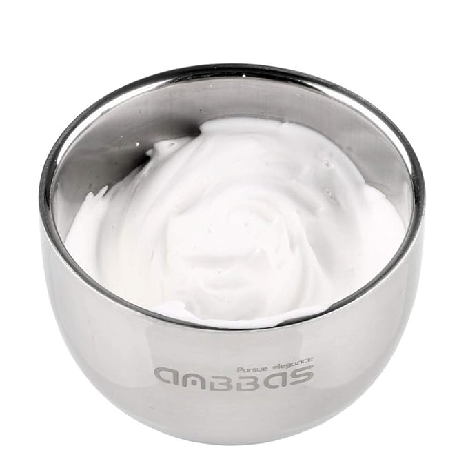 Anbbas Shaving Brush Synthetic Badger Hair Wood Handle,Stainless Steel Shaving Stand and Bowl,Perfect for Men Wet Shave
