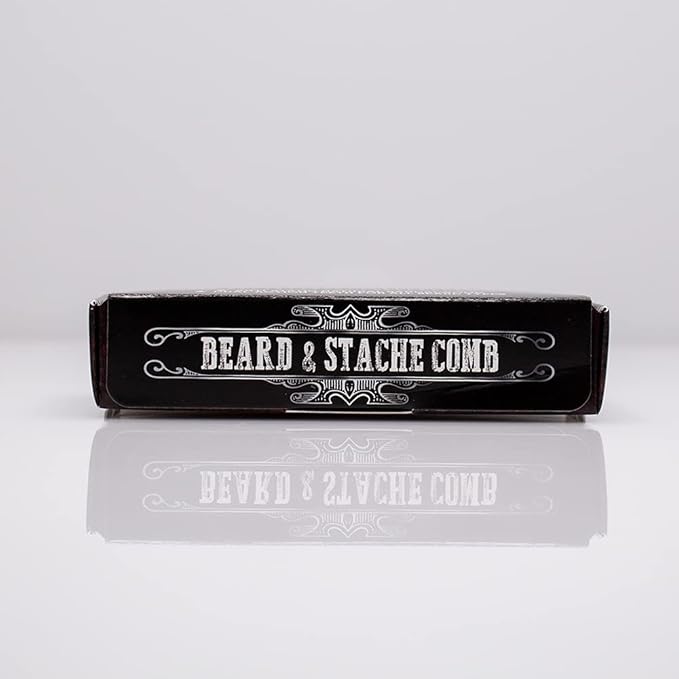 Doctor Lip Bang’s Beard and Stache Comb | Vegan | Cruelty-Free | 100% All-Natural Sandalwood | Anti-Static | Dual-Action Teeth for All Beard Types | Handmade in the United States
