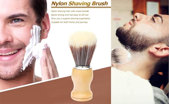 Shaving Brushes for Men with Wooden Handle Pure Hair Soft Face Cleaning Makeup Facial Razor Brush Shave Tools